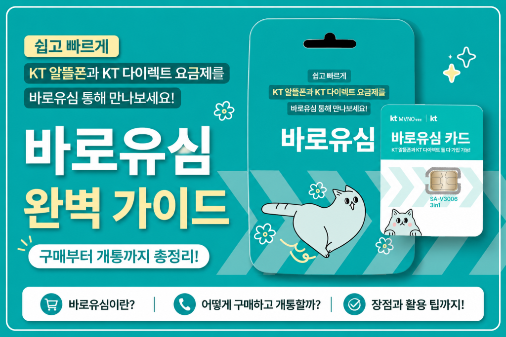 바로유심 이란? 종류, 기능, 구매, 개통 방법까지 한눈에 보는 가이드