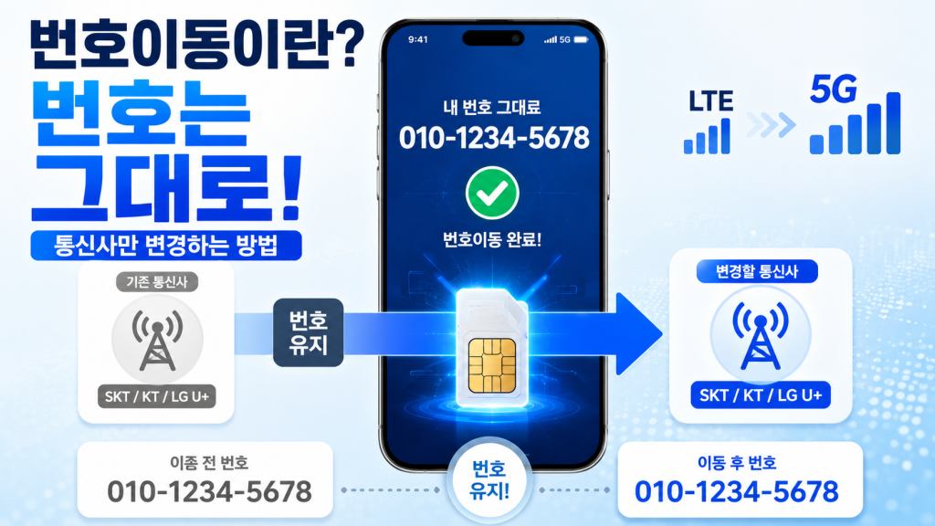 번호이동이란? 기존 번호 그대로 통신사 바꾸는 방법