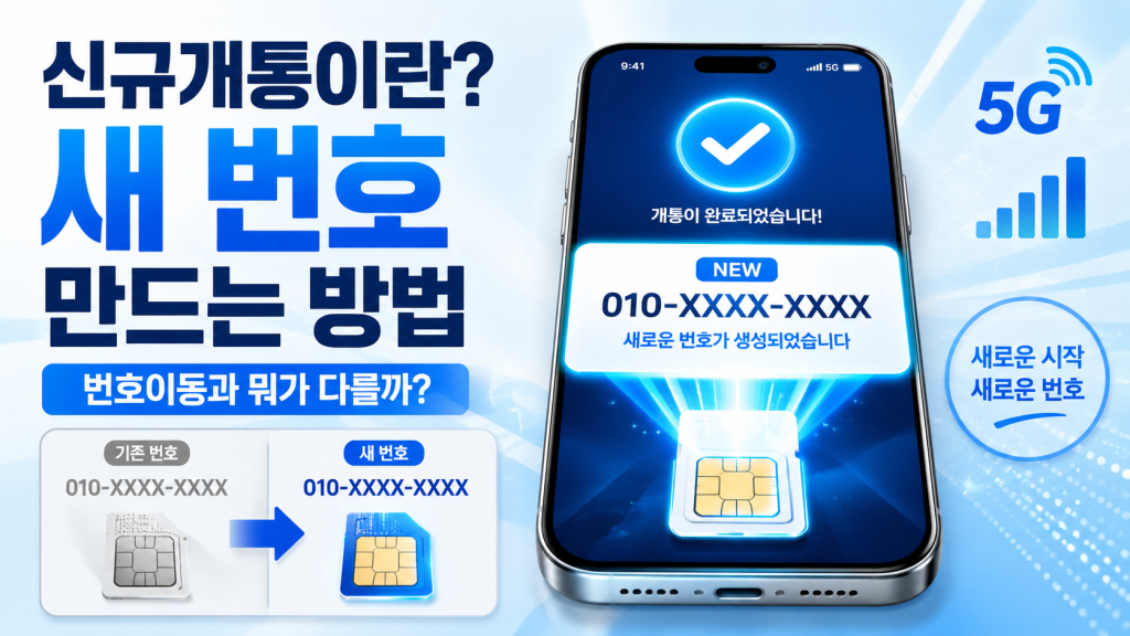 신규개통이란? 번호를 새로 만드는 가장 쉬운 방법