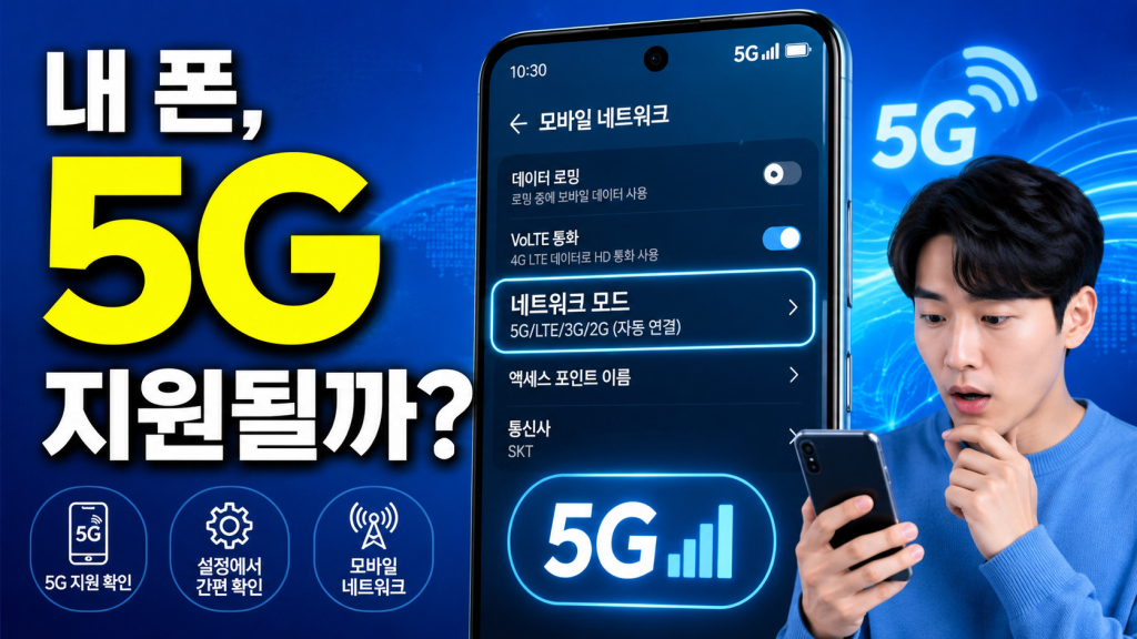 사용 중인 휴대폰 5G 단말기 확인하는 방법 