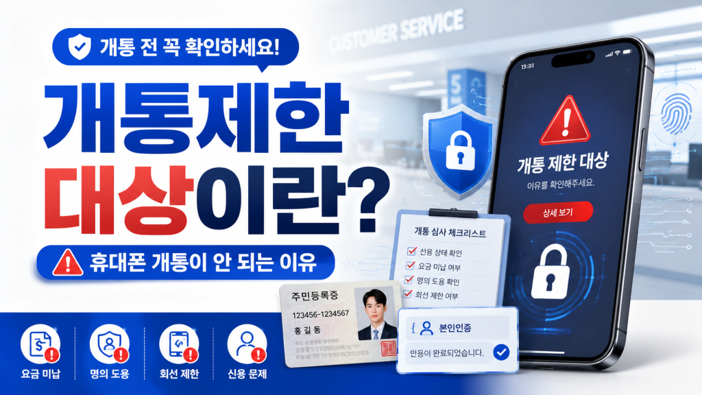 개통제한대상이란?