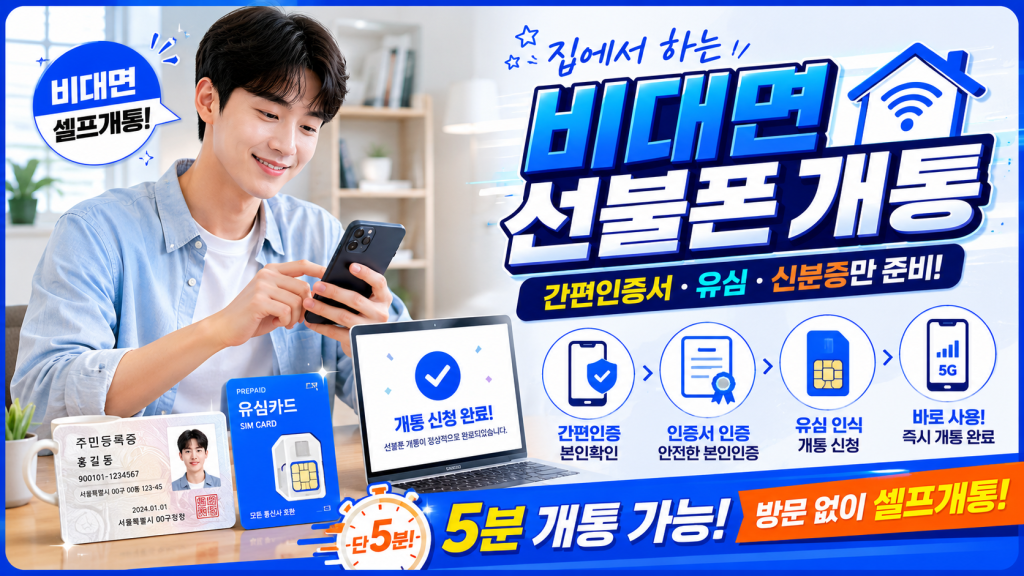 집에서 하는 비대면 선불폰 개통 1 집에서 하는 비대면 선불폰 개통