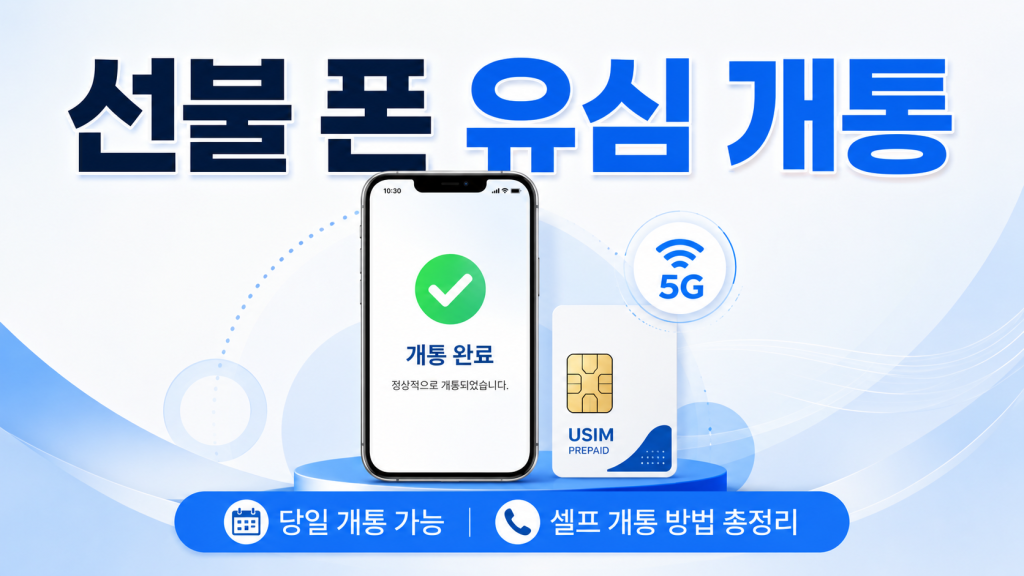 선불 폰 유심 개통 방법 총정리｜준비물부터 당일 개통까지