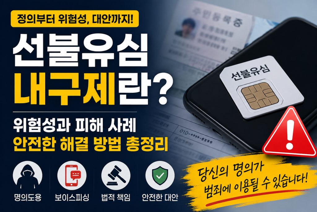 선불유심 내구제란? 위험성과 피해 사례, 안전한 대안까지 총정리