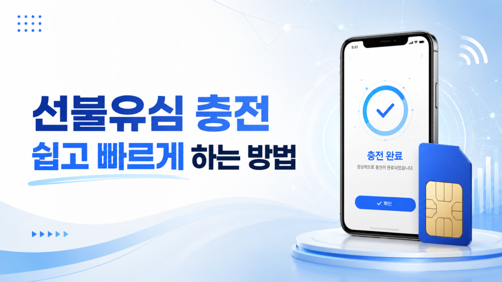 선불유심 충전 방법 총정리｜온라인 충전부터 충전 오류 해결까지