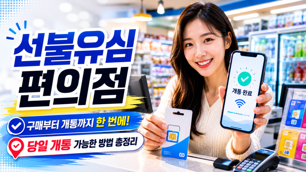 선불유심 편의점에서 구매 가능할까? 구매부터 개통까지 총정리