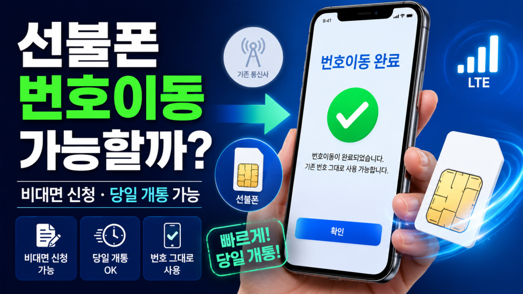 선불폰 번호이동 가능할까
