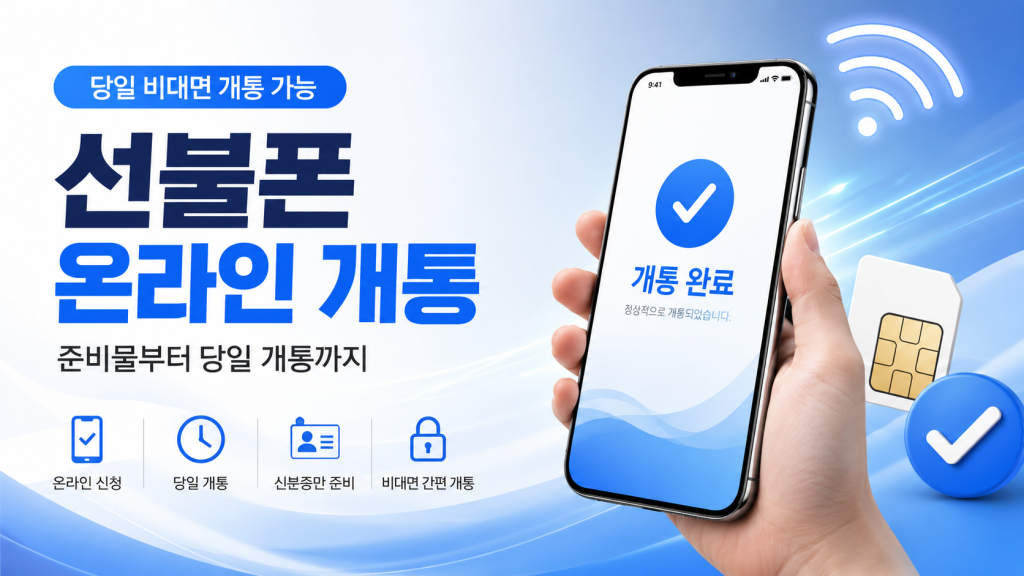 선불폰 온라인 개통 방법 총정리|준비물부터 당일 개통까지 1 선불폰 온라인 개통 방법 총정리|준비물부터 당일 개통까지