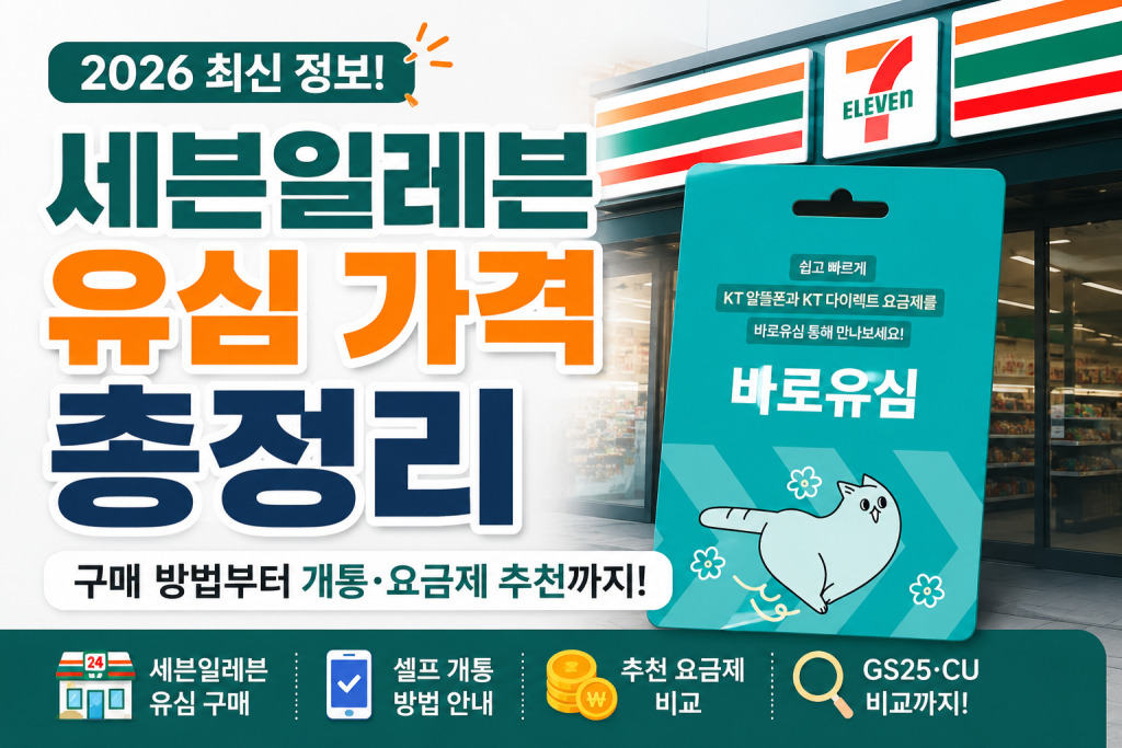 세븐일레븐 유심 가격 총정리｜구매 방법부터 개통·요금제 추천까지