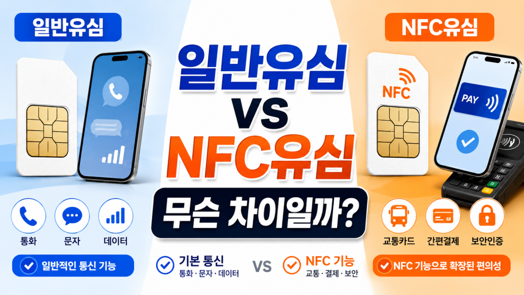 일반유심 NFC유심 차이, 어떤 유심을 선택해야 할까?