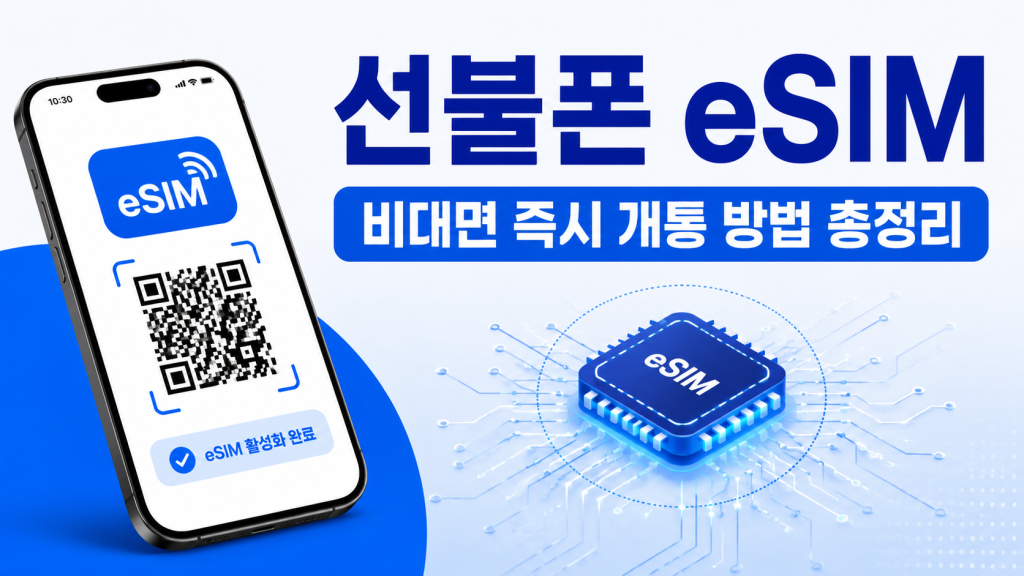 선불폰 esim선불폰 eSIM 가능한가요? 비대면 개통부터 사용방법까지 총정리