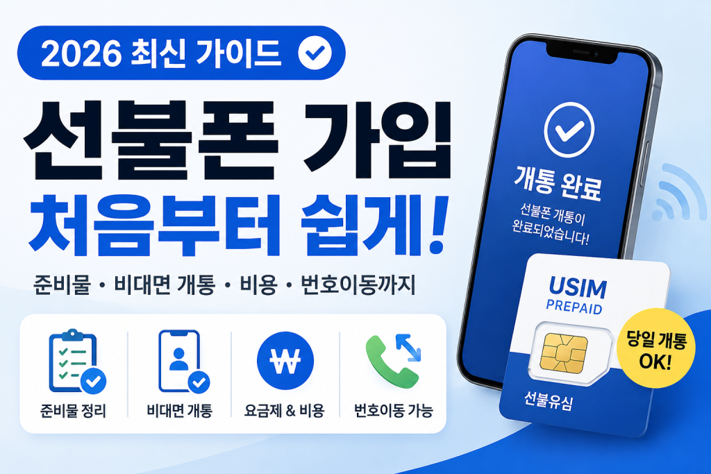 선불폰 가입, 준비물부터 비대면 개통까지 한 번에 정리 1 선불폰 가입, 준비물부터 비대면 개통까지 한 번에 정리