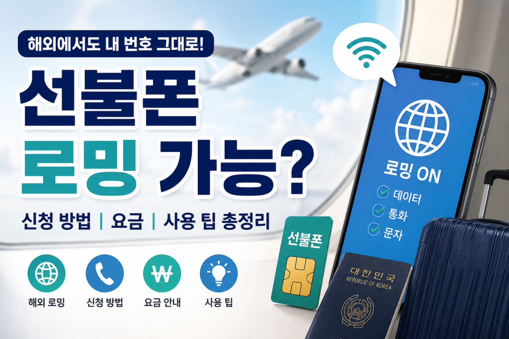 선불폰 로밍 가능할까? 해외에서 사용 방법부터 신청, 요금까지 총정리