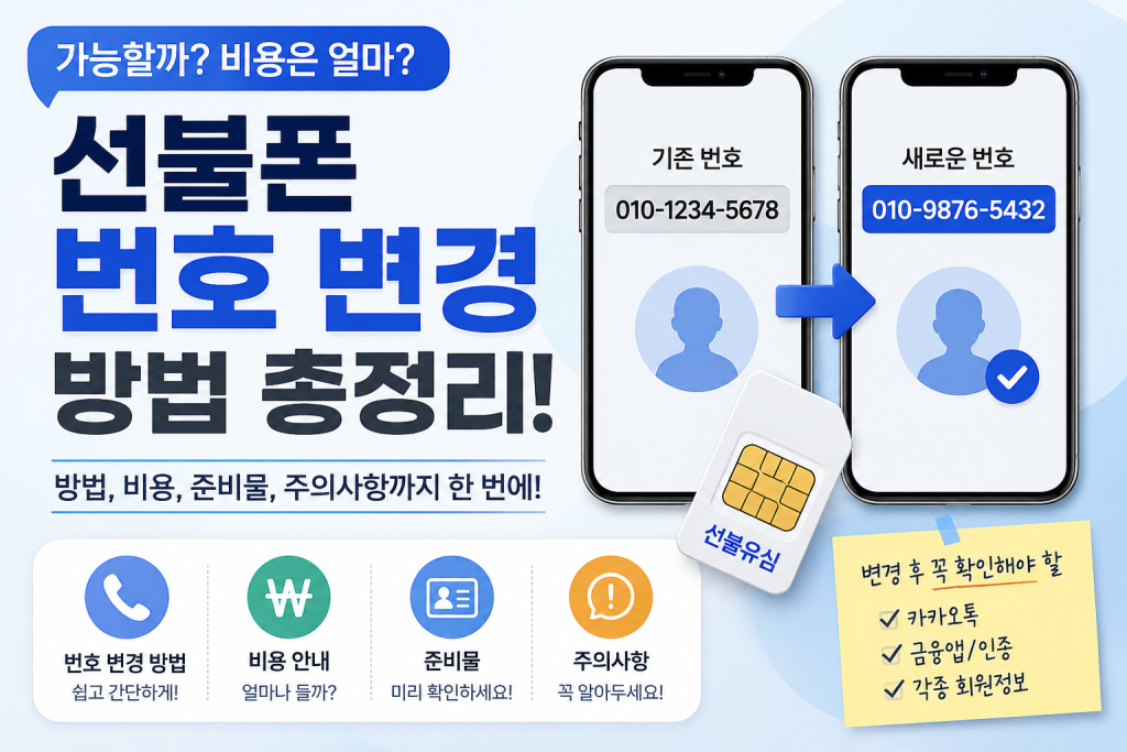 선불폰 번호 변경 가능한가요? 방법, 비용, 주의사항까지 한 번에 정리