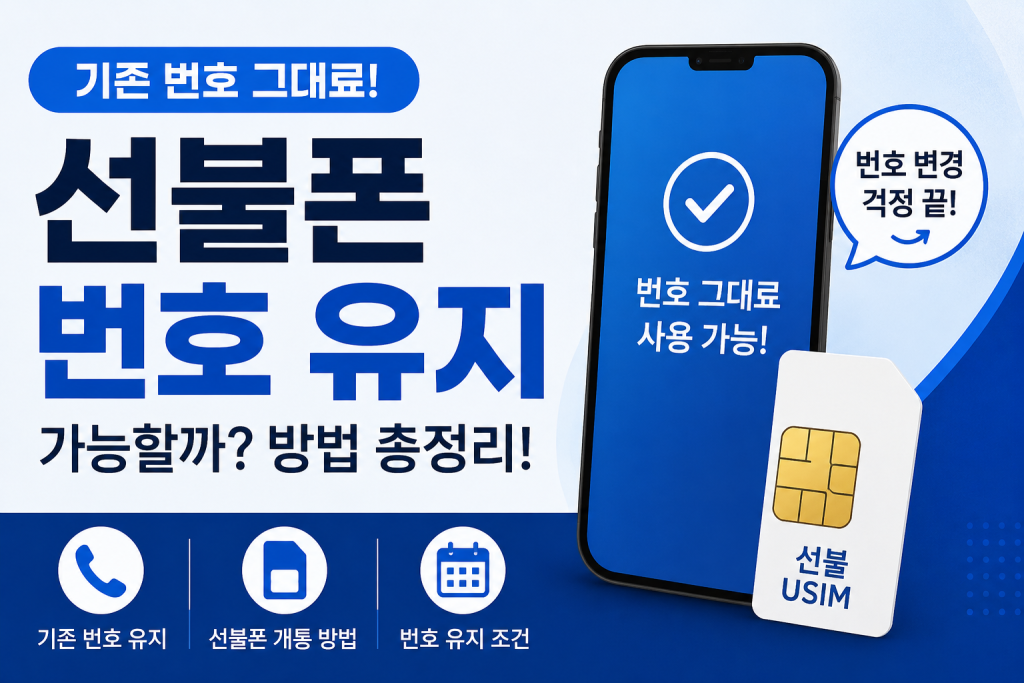 선불폰 번호 유지 가능한가요? 기존 번호 그대로 사용하는 방법 총정리
