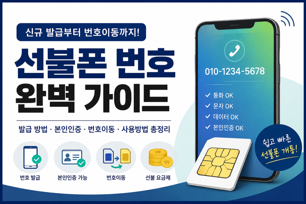 선불폰 번호란? 발급부터 번호이동·본인인증까지 한 번에 정리 1 선불폰 번호란? 발급부터 번호이동·본인인증까지 한 번에 정리