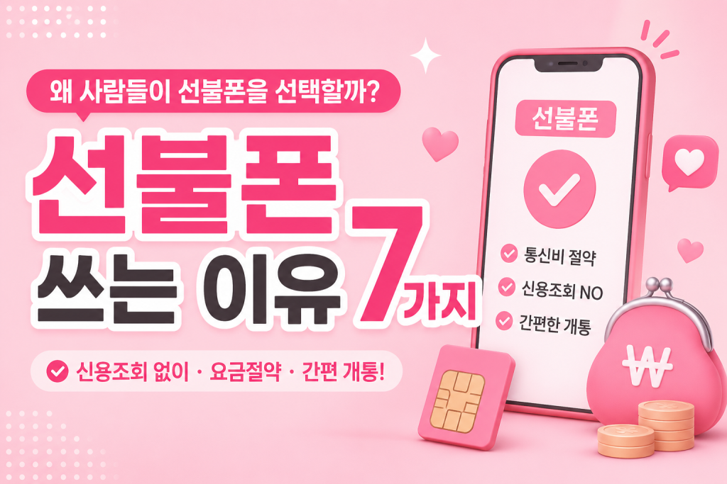 선불폰 쓰는 이유 7가지, 사람들이 선택하는 진짜 이유는? 1 선불폰 쓰는 이유 7가지, 사람들이 선택하는 진짜 이유는?