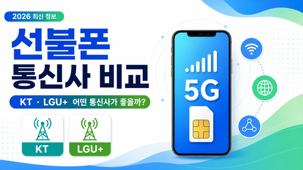 선불폰 통신사 비교KT·LGU 어떤 곳이 가장 좋을까
