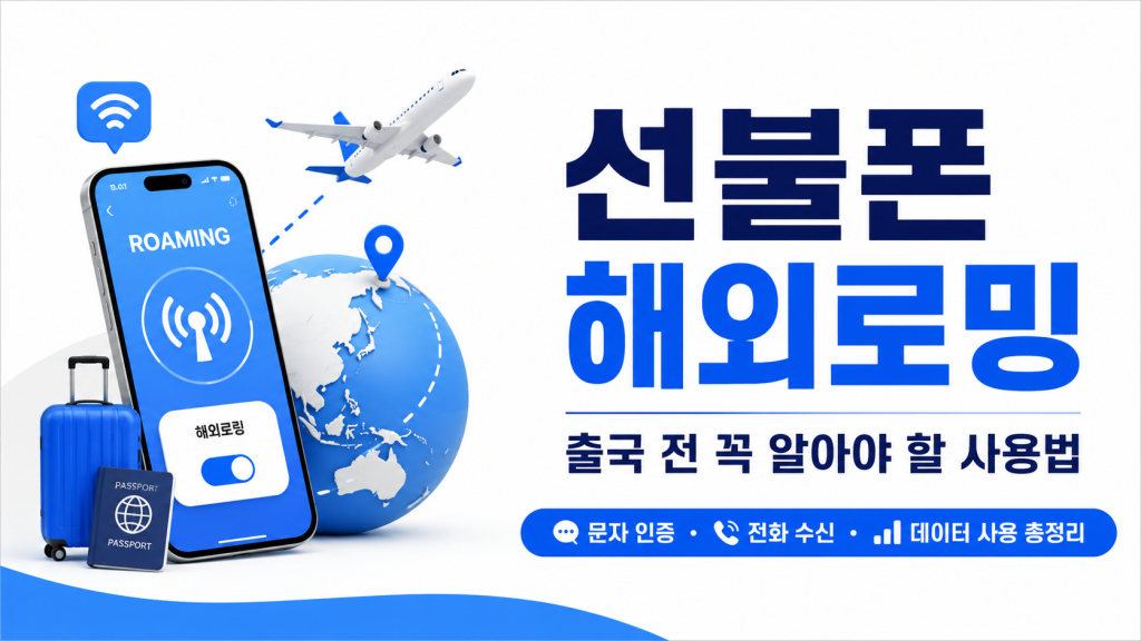 선불폰 해외로밍 가능할까? 출국 전 꼭 알아야 할 사용법 총정리
