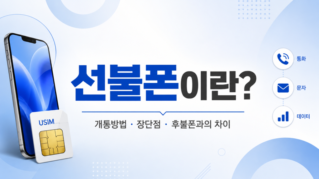 선불폰이란? 개통방법부터 장단점까지 한 번에 알아보기 1 선불폰이란? 개통방법부터 장단점까지 한 번에 알아보기