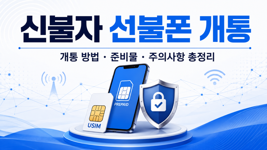 신불자 선불폰 개통 가능할까? 개통 방법부터 준비물, 주의사항까지 총정리