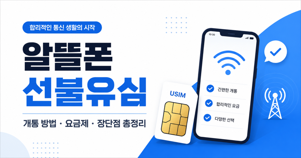 알뜰폰 선불유심 완벽 가이드｜개통 방법부터 요금제 선택까지 총정리