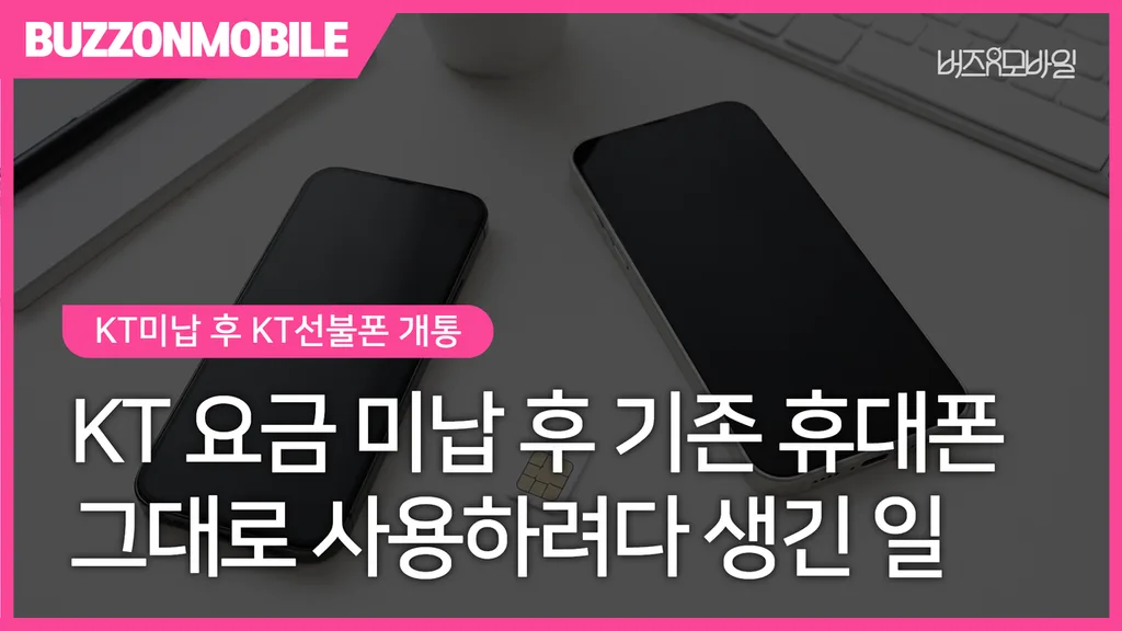 KT 요금 미납 후 선불폰 개통과 기존 휴대폰 유심 인식 확인