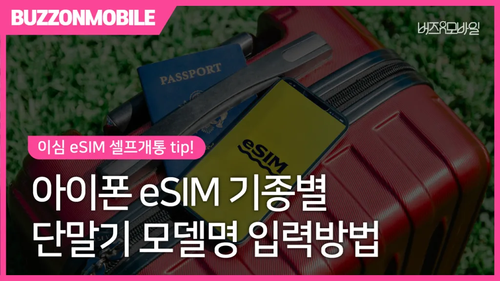 아이폰 eSIM 기종별 단말기 모델명 입력방법
