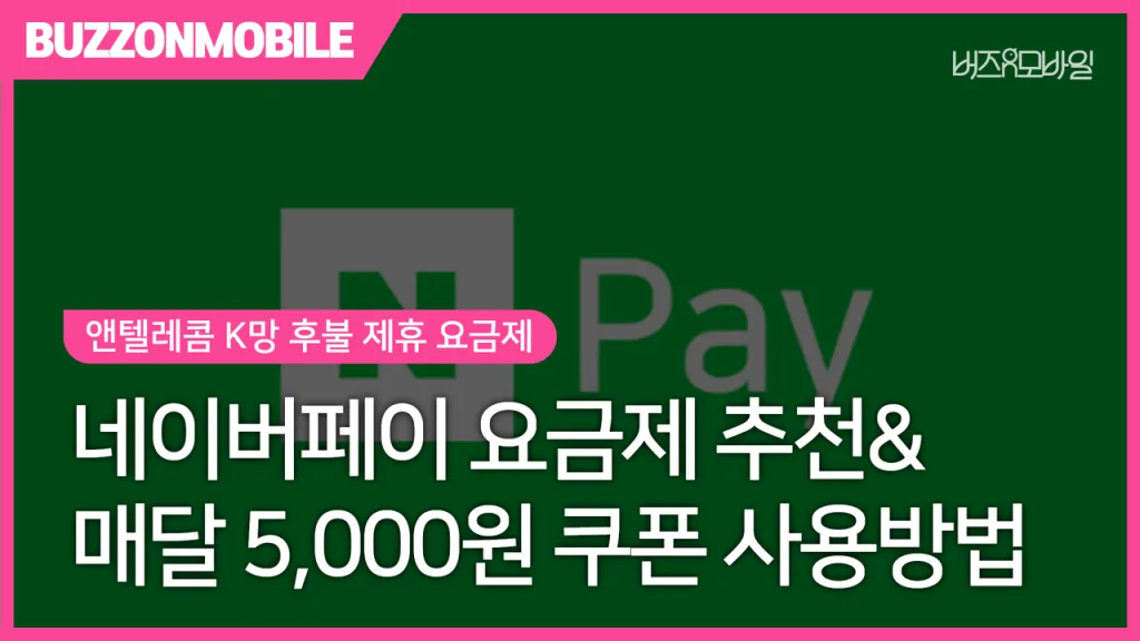앤텔레콤 네이버페이 요금제 추천|매달 5,000원 혜택·쿠폰 사용방법 1 앤텔레콤 네이버페이 요금제 매월 5,000원 쿠폰 혜택 안내